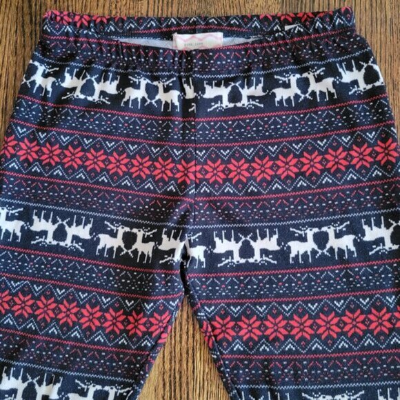 Pink Rose Holiday Tights Reindeer Print Leggings - Picture 2 of 11